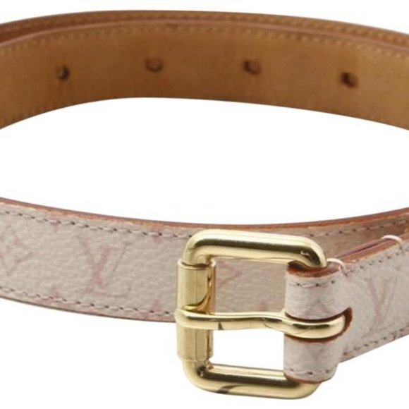 Louis Vuitton Ultra Rare Cherry Blossom Pink Monogram Belt 70/28 860753